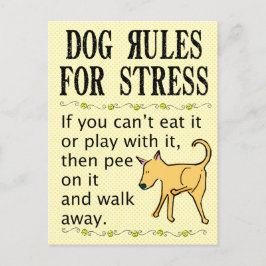 Dog Rules for Stress Briefkaart
