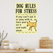 Dog Rules for Stress Poster (Keuken)