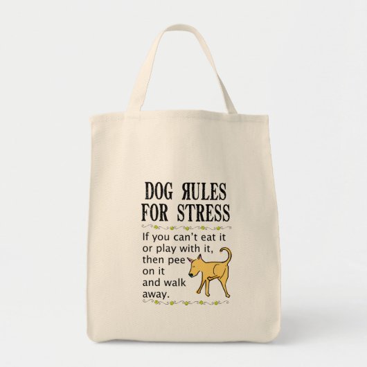 Dog Rules for Stress Tote Bag (Voorkant)
