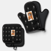 $DOG / Runestone Oven Mitts & Pot Houders Ovenwant & Pannenlap Set (Voorkant / Achterkant)