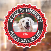Dog Safety Alert Custom Eerste Responder Raamsticker (Vel 2)