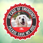 Dog Safety Alert Custom Eerste Responder Raamsticker (Vel 3)