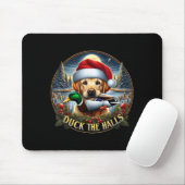 Dog Santa Duck Hunting Christmas Funny Adventure A Muismat (Met muis)