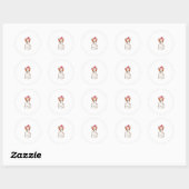 Dog Santa Hat - Grappige Kerstmis _3 Ronde Sticker (Vel)