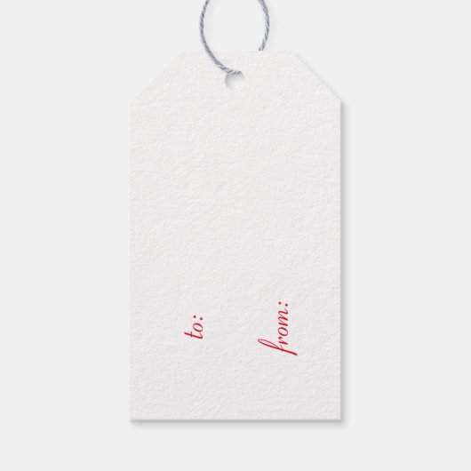 Dog Santa hat & Ice crystals Christmas Gift Label Cadeaulabel (Achterkant)