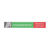 Dog Santa Paws Photo Wrap rond label (Individueel)