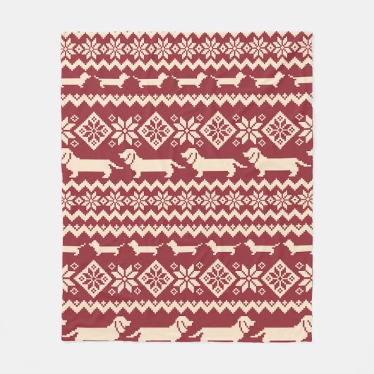 Dog Scandinavische afbeelding Fleece Deken (Voorkant)