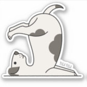 Dog - Schattigee yogahond voor Hondenliefhebber, y Sticker (Voorkant)