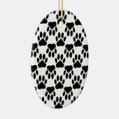 Dog-schilderafdrukken omhoog en omlaag keramisch ornament (Rechts)