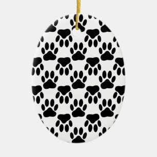 Dog-schilderafdrukken omhoog en omlaag keramisch ornament