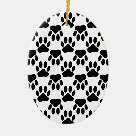 Dog-schilderafdrukken omhoog en omlaag keramisch ornament (Voorkant)