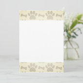 Dog-schilderingen en -Botten, basis voor invitatie Kaart (Staand voorkant)