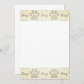 Dog-schilderingen en -Botten, basis voor invitatie Kaart (Voorkant / Achterkant)