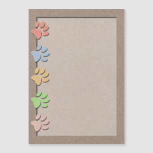 Dog schildert afdrukken Faux Kraft Paper Textielma