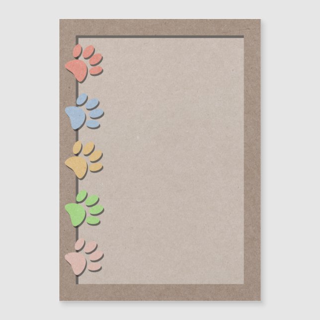 Dog schildert afdrukken Faux Kraft Paper Textielma (Voorkant)