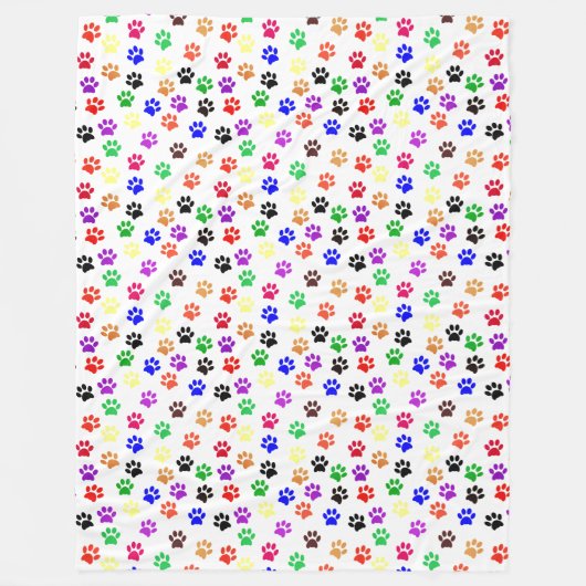 Dog schildert afdrukken met basiskleuren fleece deken (Voorkant)