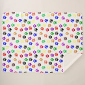 Dog schildert afdrukken met basiskleuren sherpa deken (Voorkant (horizontaal))