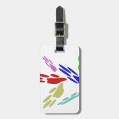 Dog schildert afdrukken met pooldoekjes bagagelabel (Voorkant verticaal)