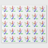 Dog schildert afdrukken met pooldoekjes cadeaupapier (Vlak)