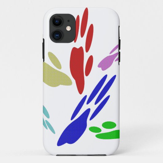 Dog schildert afdrukken met pooldoekjes Case-Mate iPhone case (Achterkant)