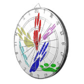 Dog schildert afdrukken met pooldoekjes dartbord (Voorkant Rechts)