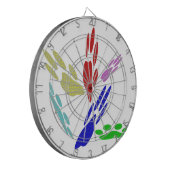 Dog schildert afdrukken met pooldoekjes dartbord (Voorkant Links)