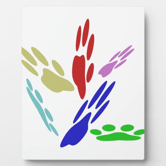 Dog schildert afdrukken met pooldoekjes fotoplaat (Voorkant)