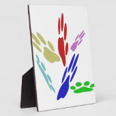 Dog schildert afdrukken met pooldoekjes fotoplaat (Zijkant)