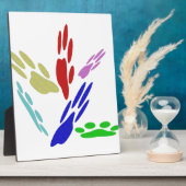 Dog schildert afdrukken met pooldoekjes fotoplaat (Zijkant)