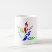 Dog schildert afdrukken met pooldoekjes koffiemok (Center)