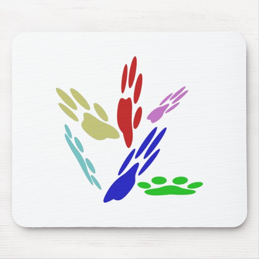 Dog schildert afdrukken met pooldoekjes muismat (Voorkant)