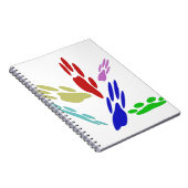 Dog schildert afdrukken met pooldoekjes notitieboek (Rechterzijde)