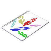 Dog schildert afdrukken met pooldoekjes notitieboek (Linkerzijde)