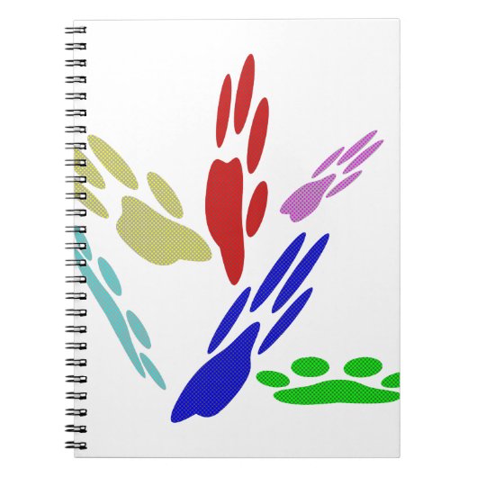 Dog schildert afdrukken met pooldoekjes notitieboek (Voorkant)