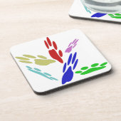 Dog schildert afdrukken met pooldoekjes onderzetter (Linkerzijde)