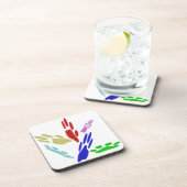 Dog schildert afdrukken met pooldoekjes onderzetter (Rechterzijde)