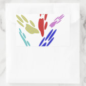 Dog schildert afdrukken met pooldoekjes rechthoekige sticker (Tas)