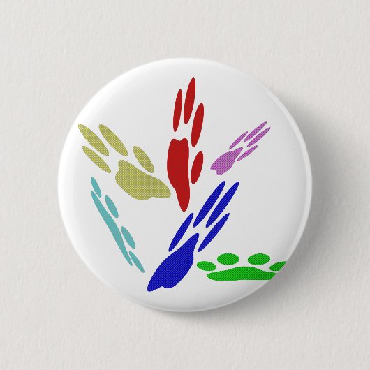 Dog schildert afdrukken met pooldoekjes ronde button 5,7 cm (Voorkant)