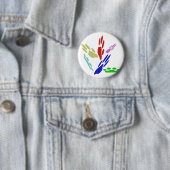 Dog schildert afdrukken met pooldoekjes ronde button 5,7 cm (In situ)