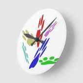 Dog schildert afdrukken met pooldoekjes ronde klok (Hoek)