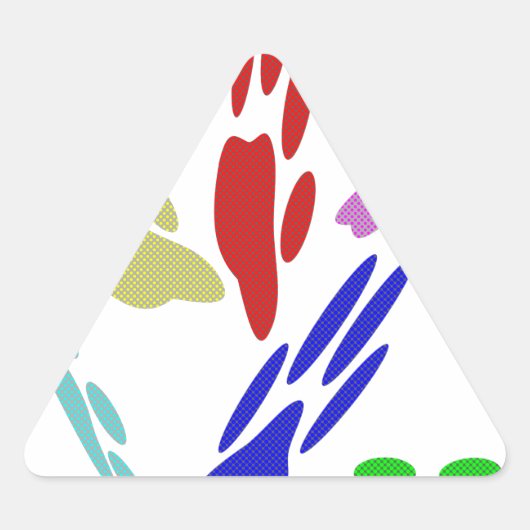 Dog schildert afdrukken met pooldoekjes sticker (Voorkant)