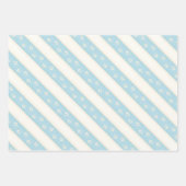 Dog schildert afdrukken op Bleek blauw en Antiek w Inpakpapier Vel (Voorkant 3)