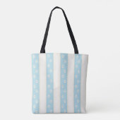 Dog schildert afdrukken op Bleek blauw en Antiek w Tote Bag (Achterkant)