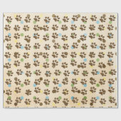 Dog schildert afdrukken op pooldots cadeaupapier (Vlak)