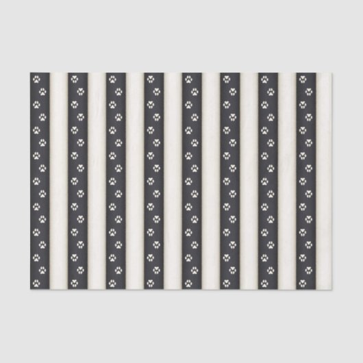 Dog schildert afdrukken op zwarte en Antiek witte Tissuepapier (Voorkant)