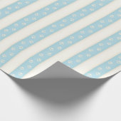 Dog schildert Bleek blauw en Antiek wit  Cadeaupapier (Hoek)