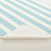 Dog schildert Bleke blauwe en Antiek witte strepen Sherpa Deken (3/4)