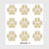 Dog schildert de trekkers van diersporen af sticker (Vel)