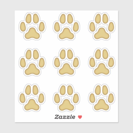 Dog schildert de trekkers van diersporen af sticker (Vel)