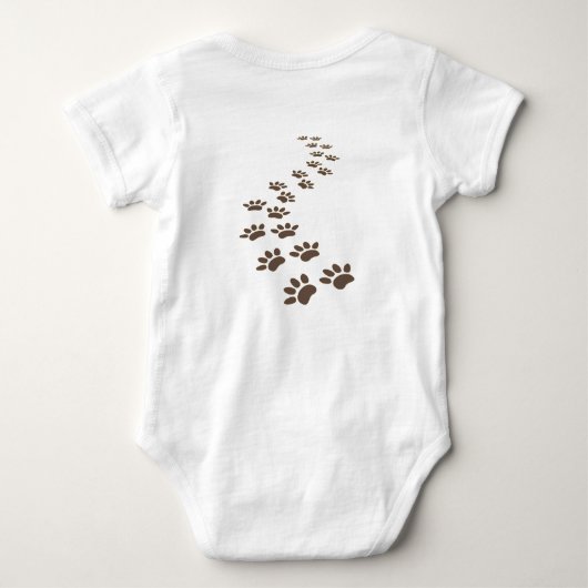 Dog schildert Drukken met Tekst Romper (Achterkant)